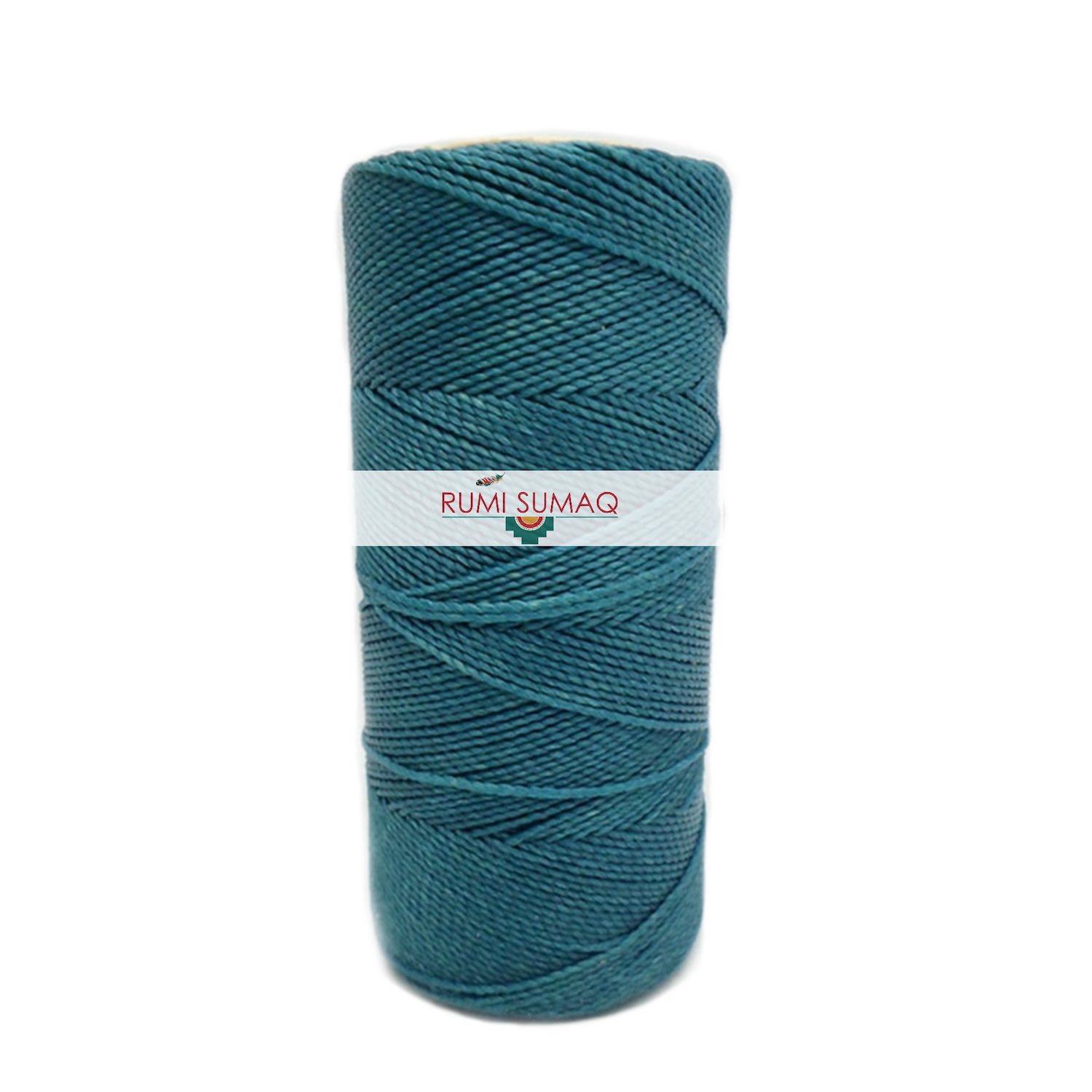 Linhasita 228 Turquoise Blue 1mm Waxed Polyester Cord | RUMI SUMAQ