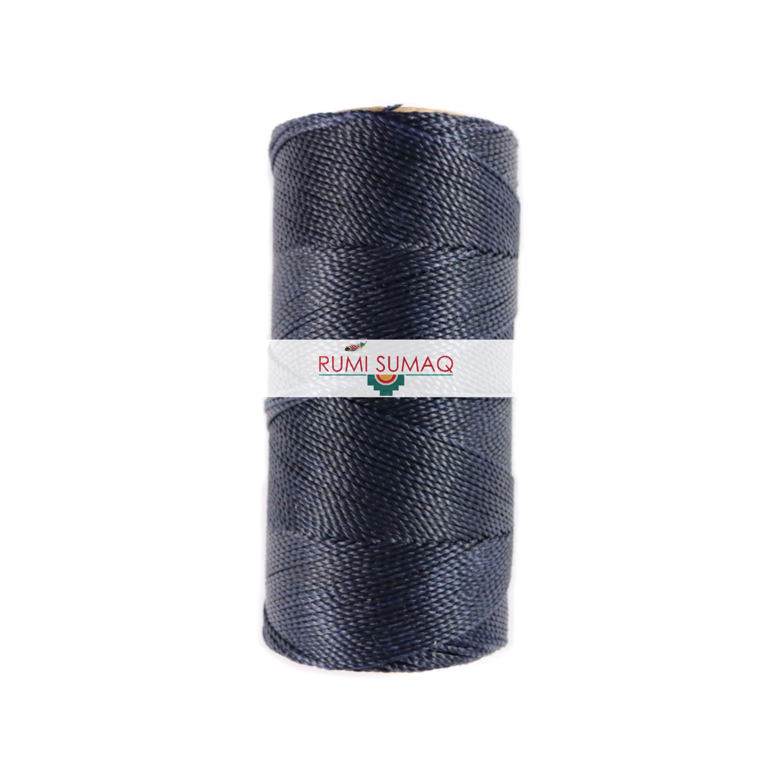 Linhasita 73 Navy 1mm Waxed Polyester Cord | Rumi Sumaq Waxed Thread for Beading, Macrame Knotting and Jewelry Making