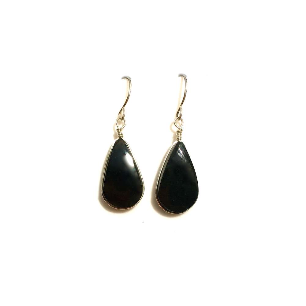 Black Obsidian Earrings Drop Stones | Rumi Sumaq Natural Stone Jewelry