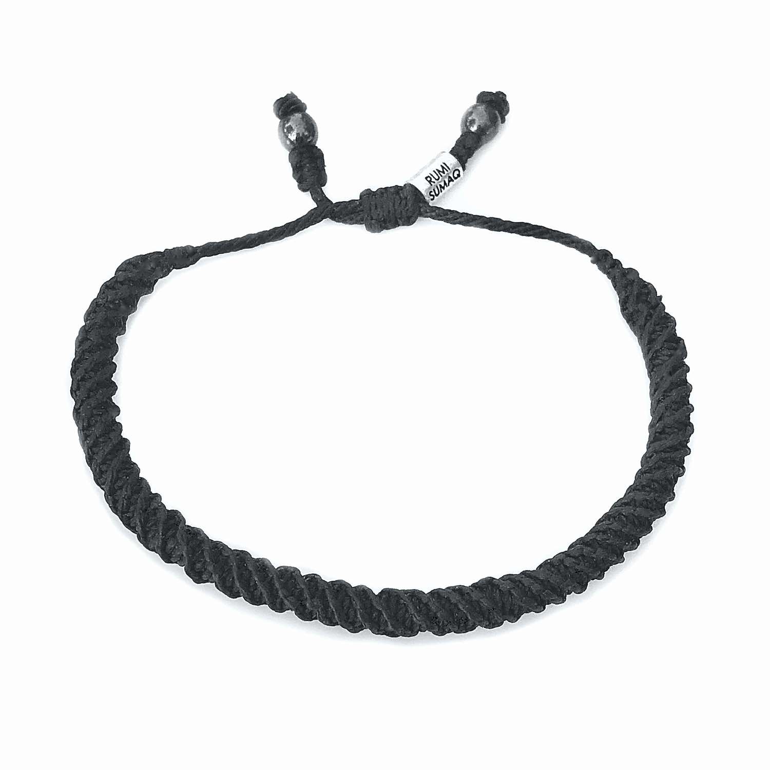 Black rope bracelet for men | RUMI SUMAQ