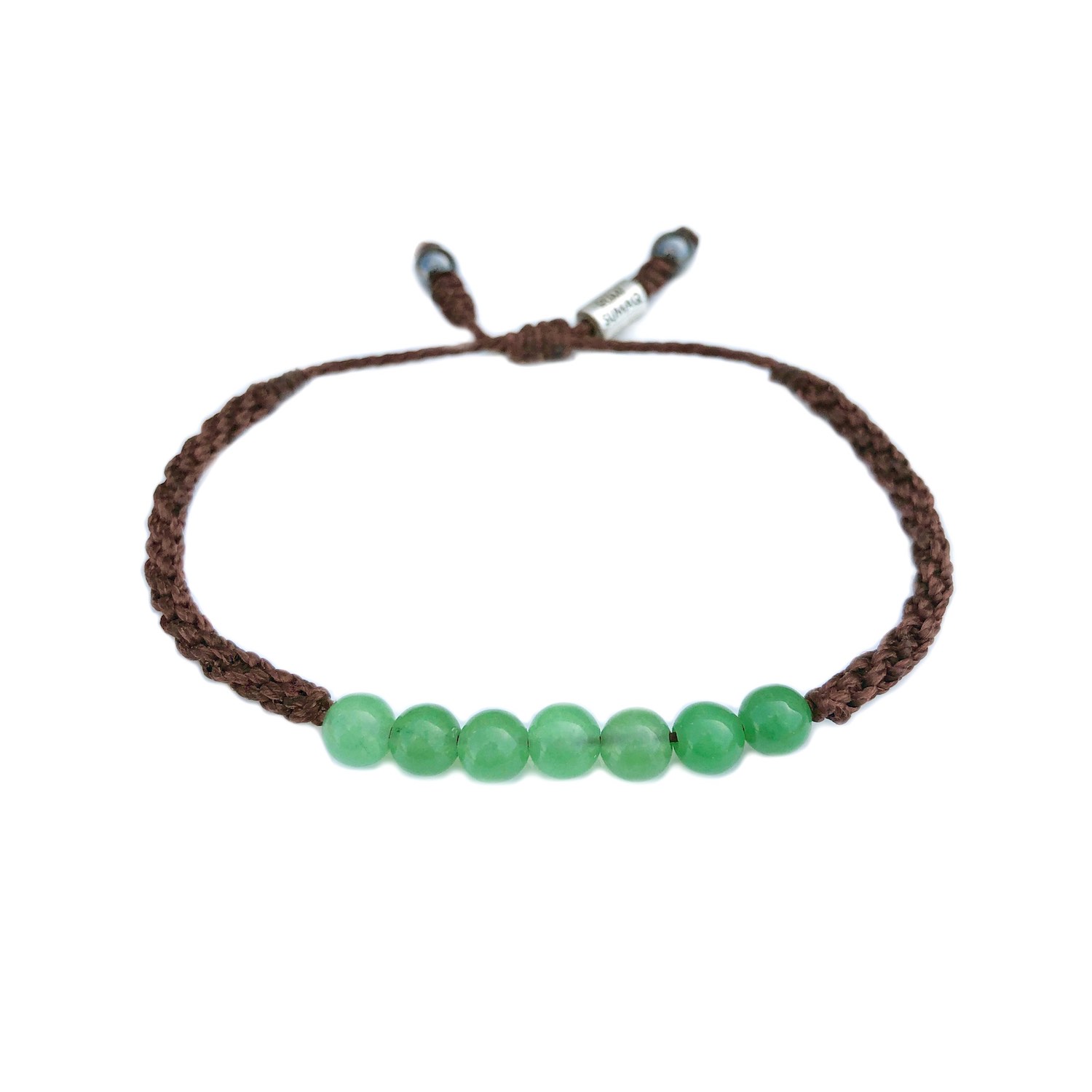 Jade bangle bracelet - RUMI SUMAQ gemstone macrame jewelry handmade on Martha's Vineyard
