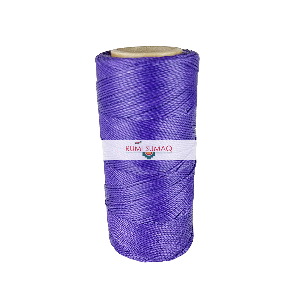 Find Linhasita 369 purple 1mm waxed polyester cord at RUMI SUMAQ, the premier retailer for waxed cords for basketry, jewelry making, beading and quilting.