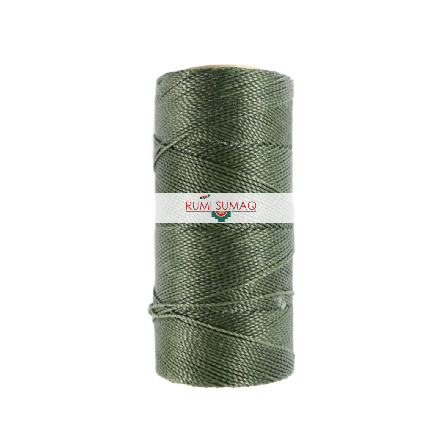 Linhasita 64 Dark Green Waxed Polyester Cord 1mm Leather Working Thread | Rumi Sumaq 2-Ply Cord Hilo Encerado