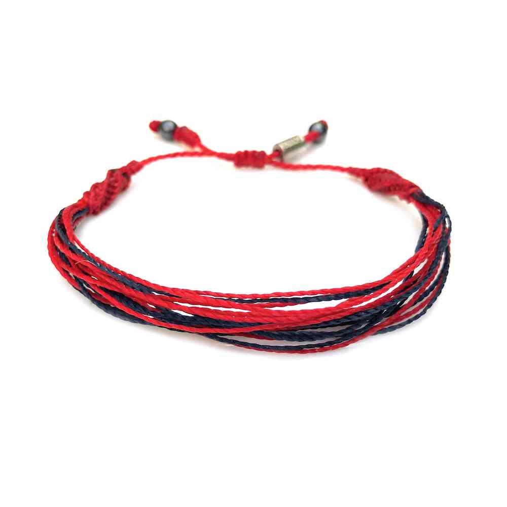 Red Navy String Bracelet for Men and Women by RUMI SUMAQ | Handmade on Martha's Vineyard