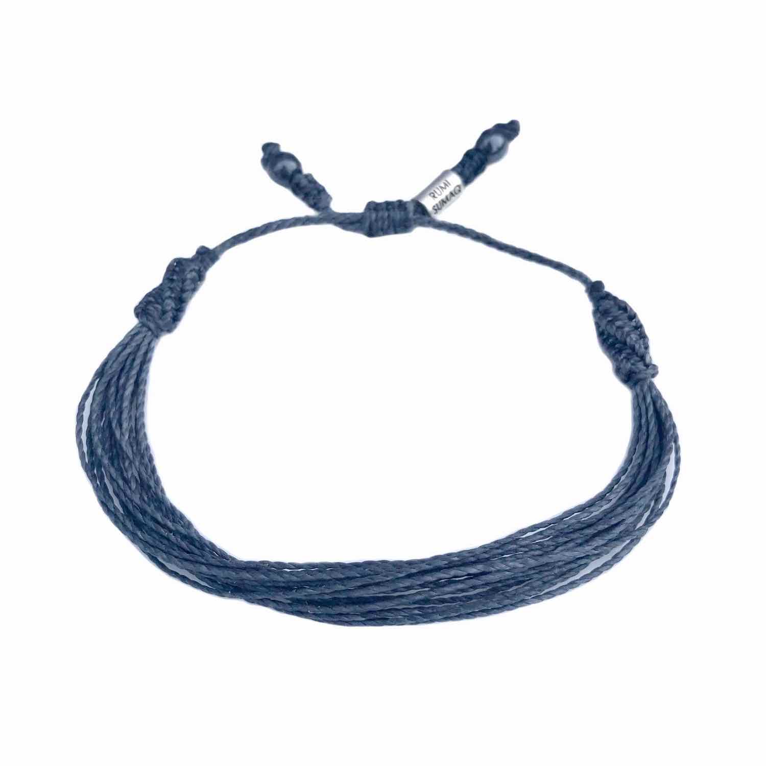 String Surfer Bracelet Navy Blue: Rumi Sumaq Jewelry Handmade on the Vineyard