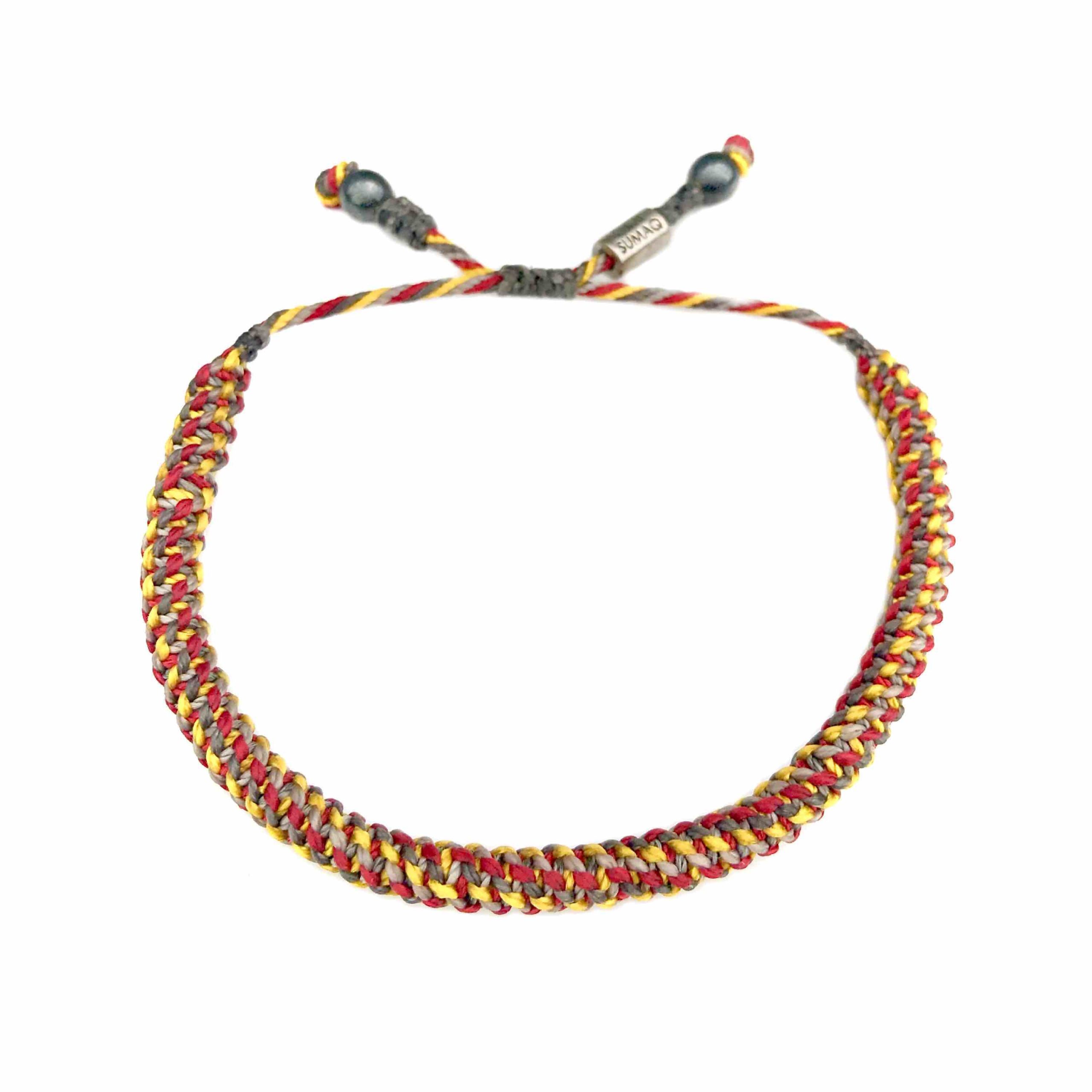Red Yellow Bracelet | Rumi Sumaq Nautical Sailor Rope Bracelets Hand-Knotted on Martha's Vineyard