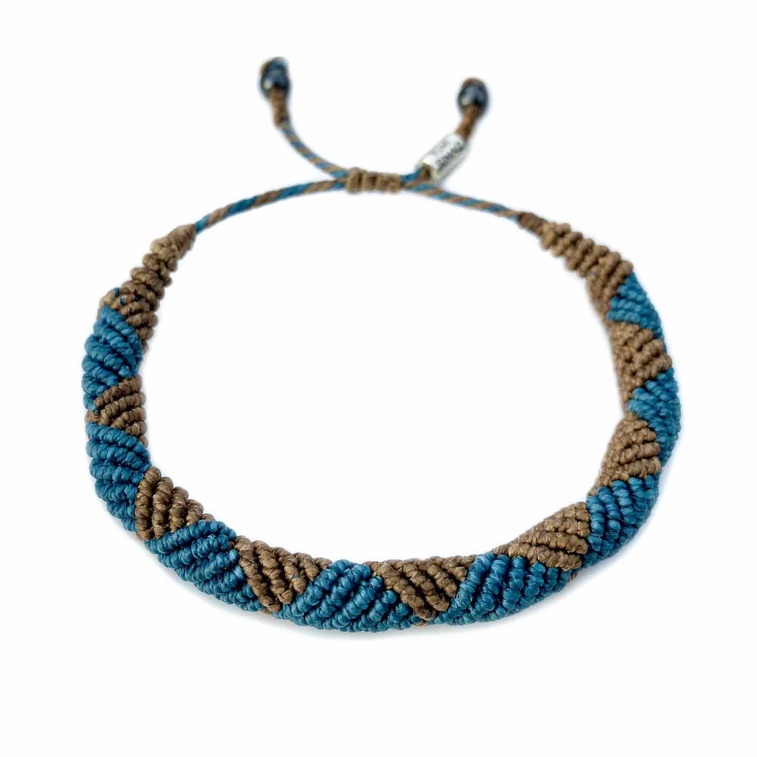 Rope Bracelet Mens in Blue and Brown | Rumi Sumaq Nautical Sailor Rope Bracelets Handmade on Martha's Vineyard