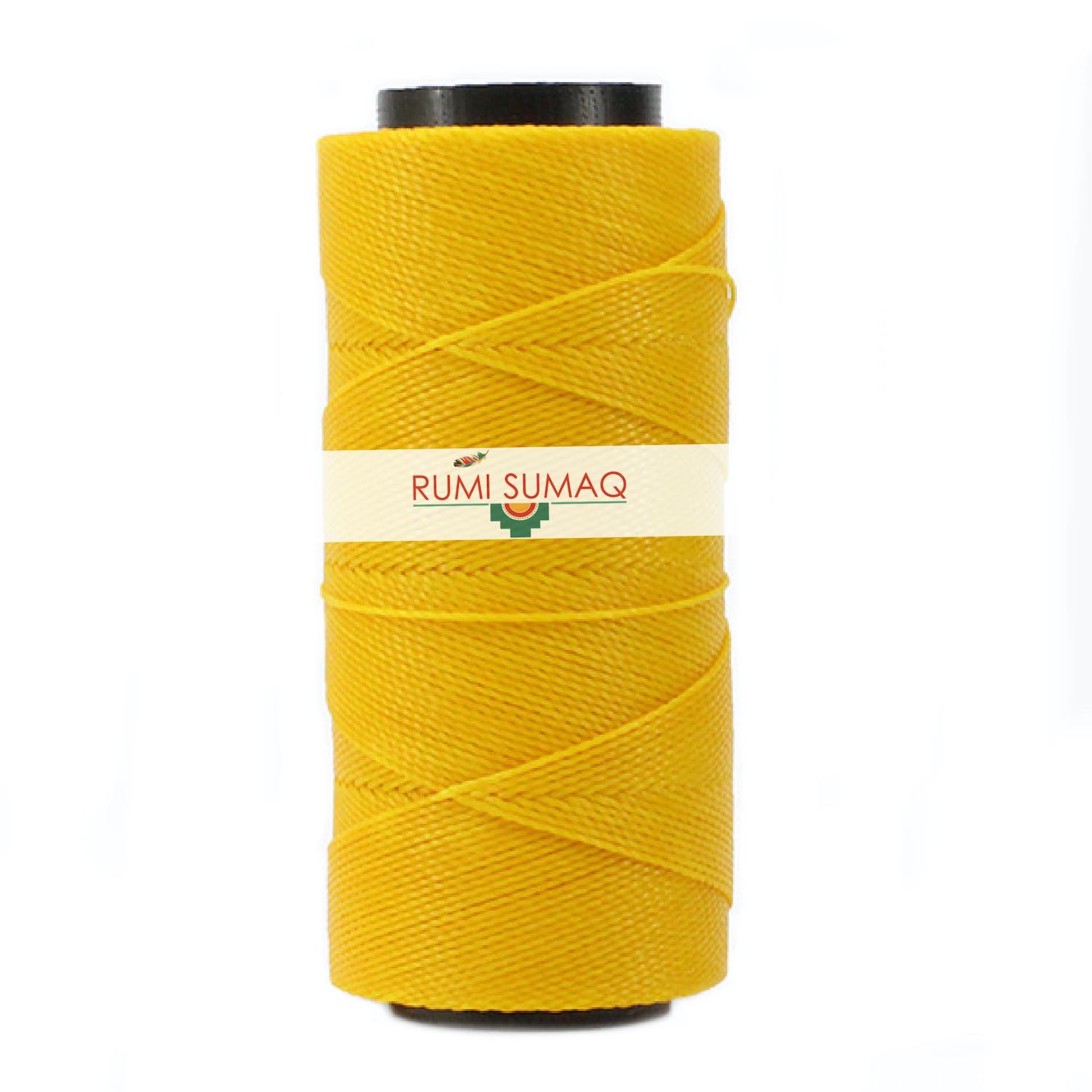 Settanyl 02-218 Marigold Yellow Waxed Polyester Cord 1mm Waxed Thread | RUMI SUMAQ