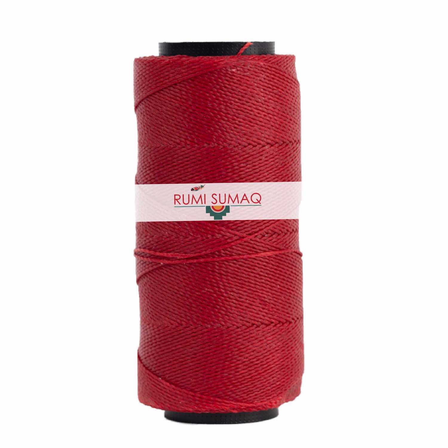 Settanyl 02-233 Brick Red Waxed Polyester Cord - Fio Encerado Rojo - RUMI SUMAQ