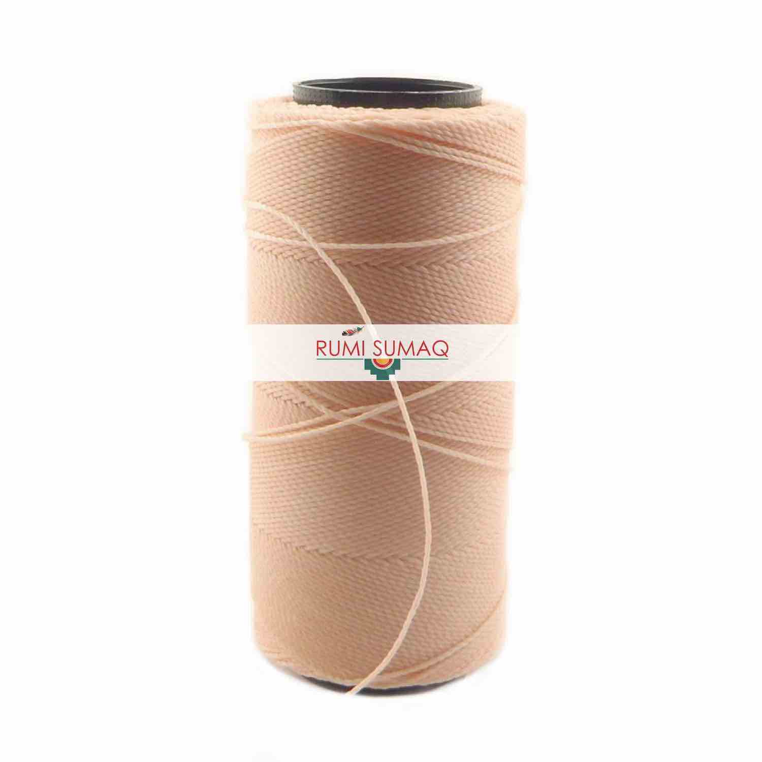 Settanyl 02-366 Blush Waxed Polyester Cord | RUMI SUMAQ Waxed Cord for Macrame, Knotting, Beading, Basket Weaving, Leather Working, Hand Stitching, Quilting and Jewelry Making