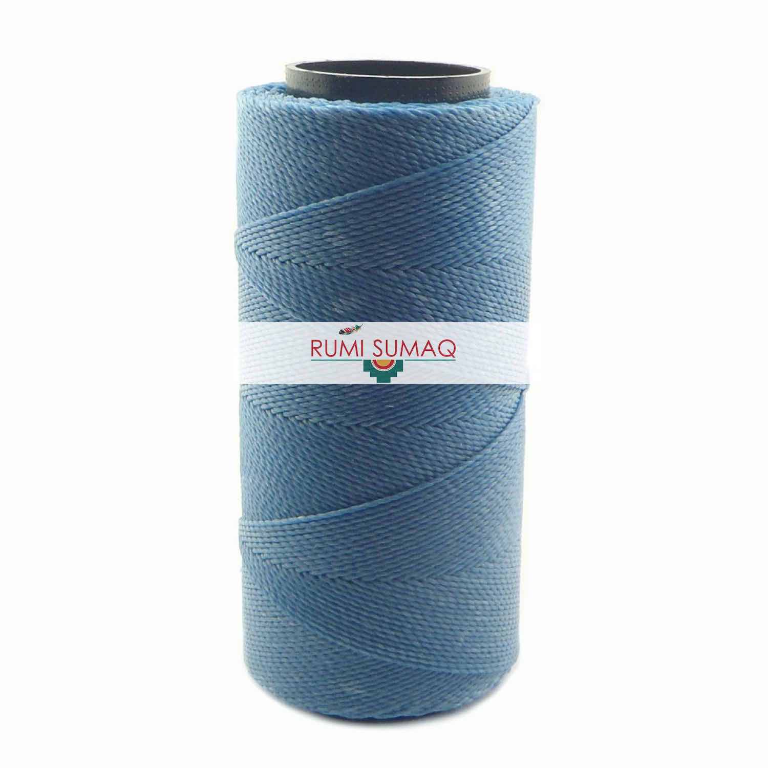 Settanyl 04-606 Waxed Polyester Cord 1mm Waxed Thread in Faded Denim (Light Blue) | RUMI SUMAQ Brazilian Waxed Cords