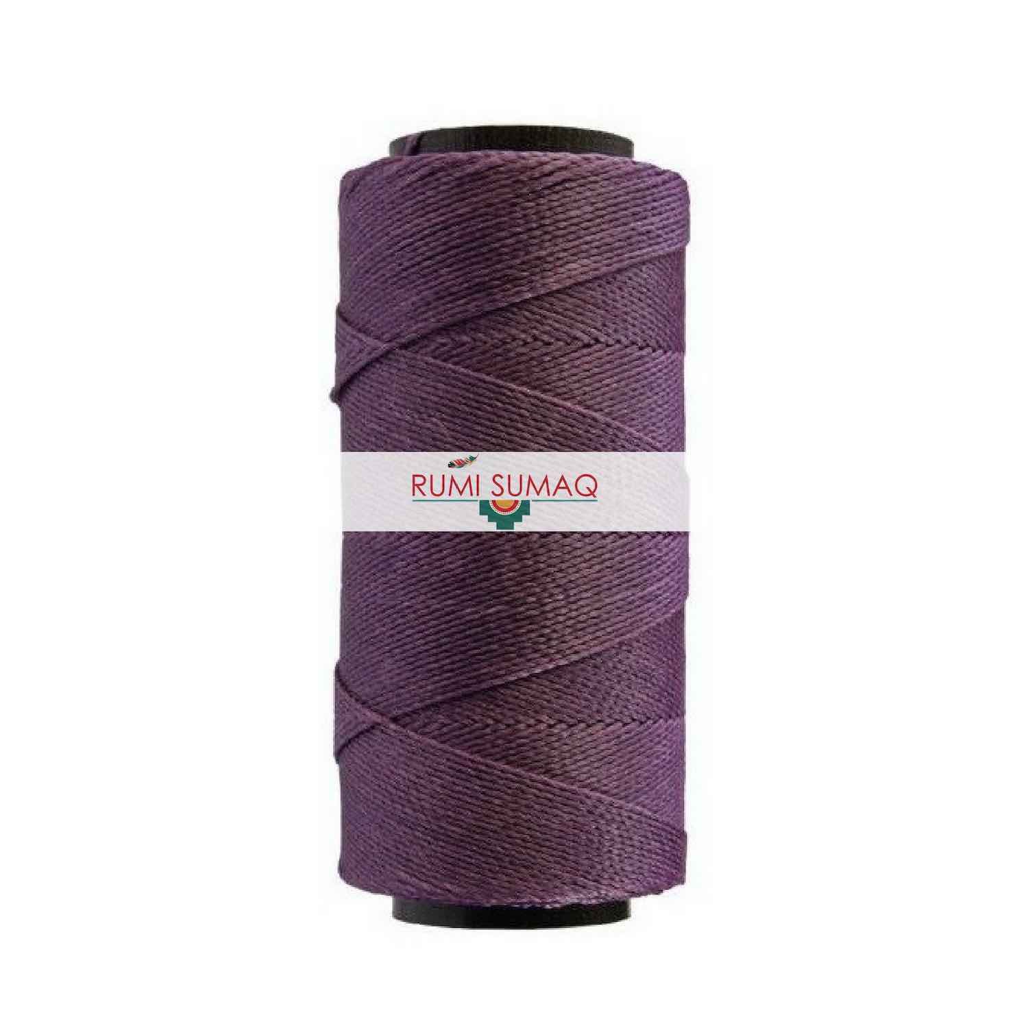 Settanyl 07-365 Burgundy Waxed Polyester Cord | RUMI SUMAQ Waxed Cord for Macrame, Knotting, Beading, Basket Weaving, Leather Working, Hand Stitching, Quilting and Jewelry Making