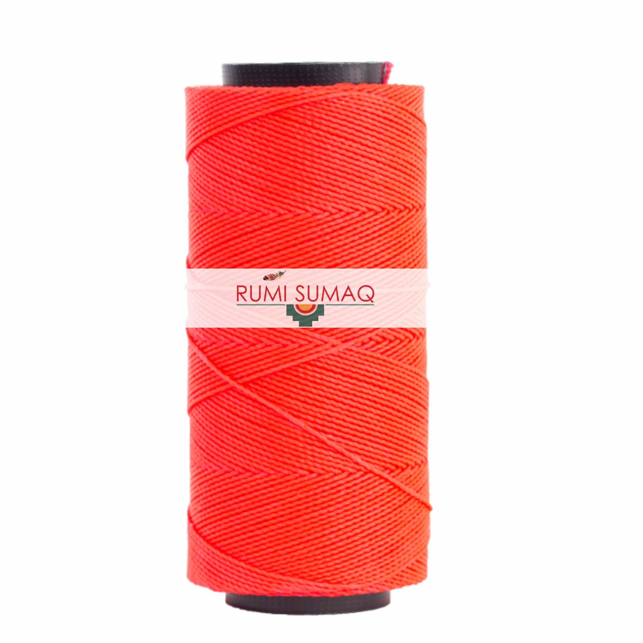 Settanyl 09-327 Hot Coral Waxed Polyester Cord 1mm Waxed Thread | RUMI SUMAQ Setta Encerada