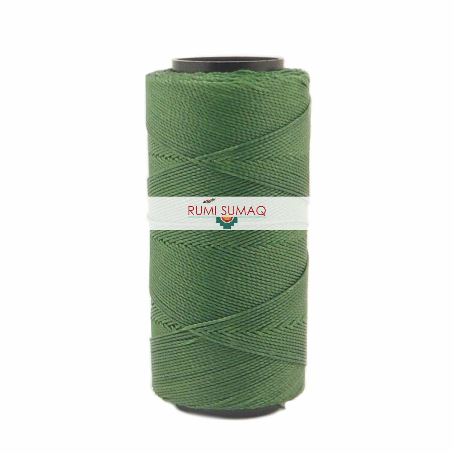 Settanyl Encerado 06-384 Clover Green 1mm Waxed Polyester Cord | Rumi Sumaq Waxed Thread