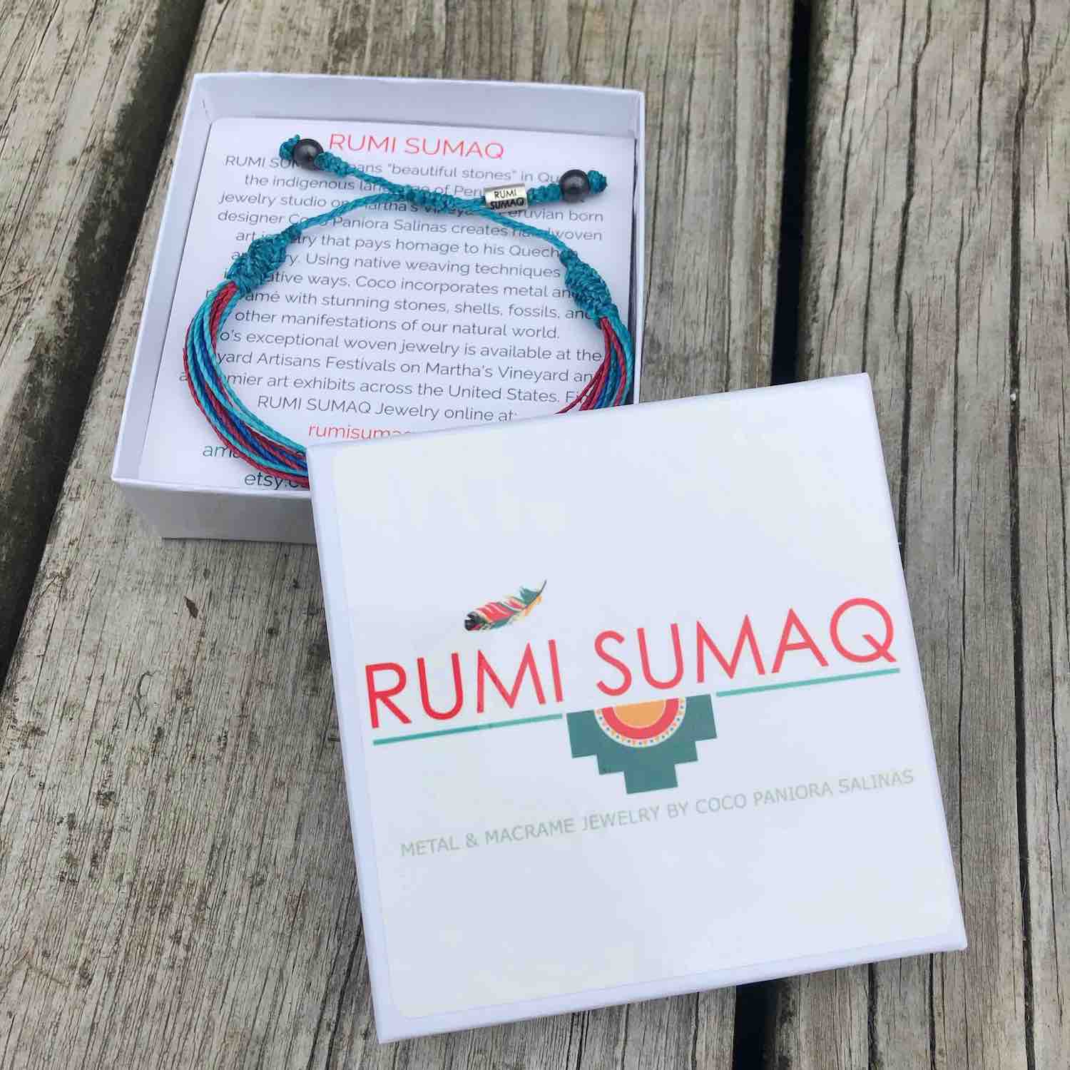 String Light Blue Awareness Bracelet: Rumi Sumaq Jewelry